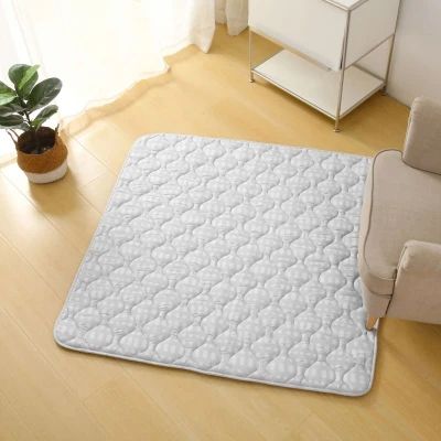HAKUNA MATTE Pikowana mata do zabawy Dywan dziecięcy Square Quilted Play Mat 127 x 127 cm Hygge Szary