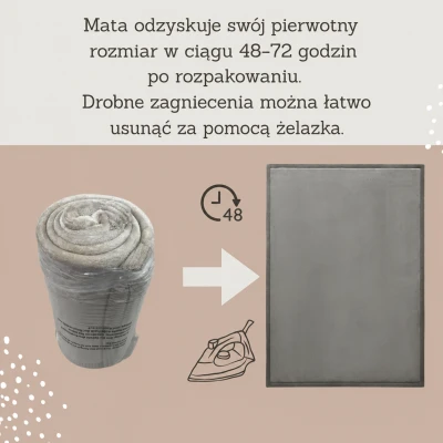 HAKUNA MATTE Mata piankowa dla dzieci Dywan do pokoju dziecięcego Coral Velvet z pianką memory 280 x 200 cm Ciemnoszary