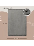 HAKUNA MATTE Mata piankowa dla dzieci Dywan do pokoju dziecięcego Coral Velvet z pianką memory 280 x 200 cm Ciemnoszary