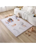 HAKUNA MATTE Mata piankowa dla dzieci Dywan do pokoju dziecięcego Coral Velvet z pianką memory 170 x 120 cm Dinozaury i Balony