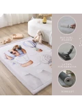 HAKUNA MATTE Mata piankowa dla dzieci Dywan do pokoju dziecięcego Coral Velvet z pianką memory 170 x 120 cm Dinozaury i Balony