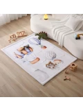HAKUNA MATTE Mata piankowa dla dzieci Dywan do pokoju dziecięcego Coral Velvet z pianką memory 170 x 120 cm Dinozaury i Balony