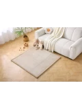 HAKUNA MATTE Mata piankowa dla dzieci Dywan do pokoju dziecięcego Coral Velvet z pianką memory kwadratowy 127cm beżowy
