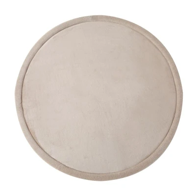 HAKUNA MATTE Mata piankowa dla dzieci Dywan do pokoju dziecięcego Coral Velvet z pianką memory okrągły 120cm beżowy