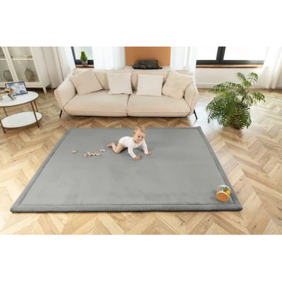 HAKUNA MATTE Mata piankowa dla dzieci Dywan do pokoju dziecięcego Coral Velvet z pianką memory 150 x 200 cm Ciemnoszary