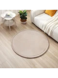HAKUNA MATTE Mata piankowa dla dzieci Dywan do pokoju dziecięcego Coral Velvet z pianką memory okrągły 120cm beżowy