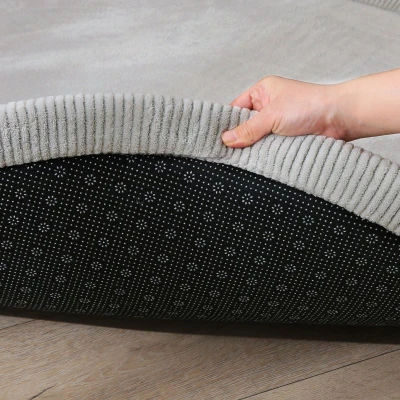 HAKUNA MATTE Mata piankowa dla dzieci Dywan do pokoju dziecięcego Coral Velvet z pianką memory okrągły 120cm beżowy
