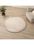 HAKUNA MATTE Mata piankowa dla dzieci Dywan do pokoju dziecięcego Coral Velvet z pianką memory okrągły 120cm beżowy
