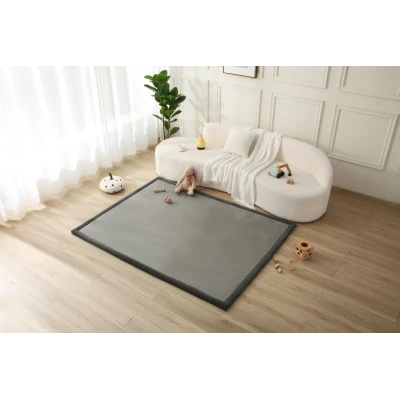 HAKUNA MATTE Mata piankowa dla dzieci Dywan do pokoju dziecięcego Coral Velvet z pianką memory 150 x 200 cm Ciemnoszary