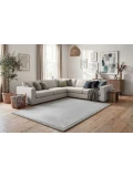 HAKUNA MATTE Mata piankowa dla dzieci Dywan do pokoju dziecięcego Coral Velvet z pianką memory 280 x 200 cm jasnoszary