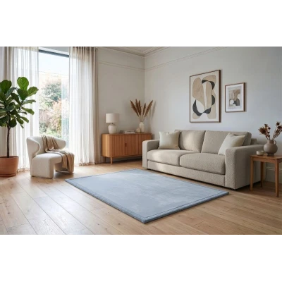 HAKUNA MATTE Mata piankowa dla dzieci Dywan do pokoju dziecięcego Coral Velvet z pianką memory 200 x 150 cm Sky Blue