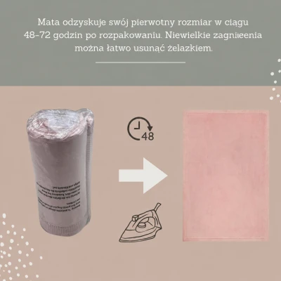 HAKUNA MATTE Mata piankowa dla dzieci Dywan do pokoju dziecięcego Coral Velvet z pianką memory 200 x 150 cm różowy