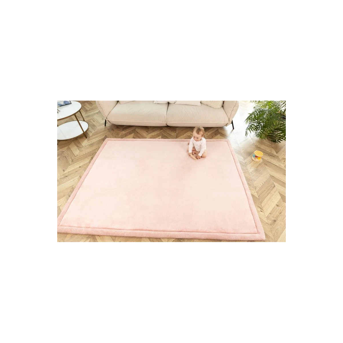 HAKUNA MATTE Mata piankowa dla dzieci Dywan do pokoju dziecięcego Coral Velvet z pianką memory 200 x 150 cm różowy