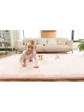 HAKUNA MATTE Mata piankowa dla dzieci Dywan do pokoju dziecięcego Coral Velvet z pianką memory 200 x 150 cm różowy