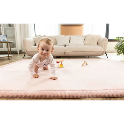 HAKUNA MATTE Mata piankowa dla dzieci Dywan do pokoju dziecięcego Coral Velvet z pianką memory 200 x 150 cm różowy