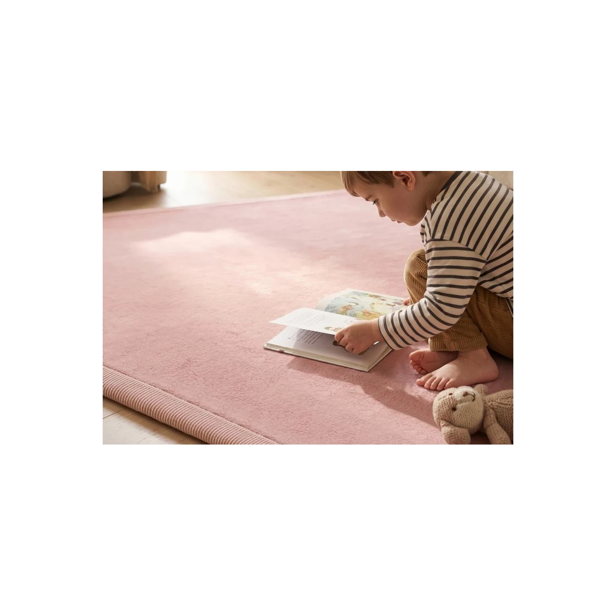 HAKUNA MATTE Mata piankowa dla dzieci Dywan do pokoju dziecięcego Coral Velvet z pianką memory 200 x 150 cm różowy