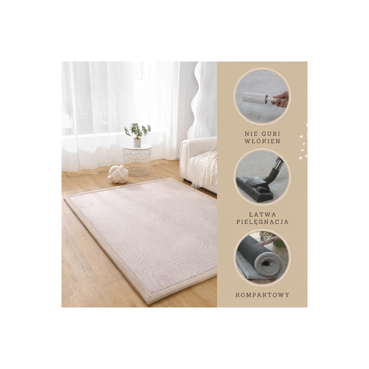 HAKUNA MATTE Mata piankowa dla dzieci Dywan do pokoju dziecięcego Coral Velvet z pianką memory 200 x 150 cm Zen Garden
