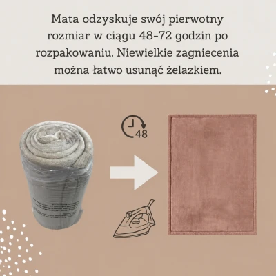 HAKUNA MATTE Mata piankowa dla dzieci Dywan do pokoju dziecięcego Coral Velvet z pianką memory 200 x 150 cm Mocha