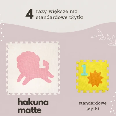 HAKUNA MATTE Mata podłogowa dla dzieci XXL Afryka 180 x 180 cm