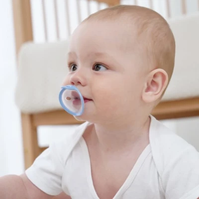 Mombella Silikonowy smoczek uspokajający Grzybek Ice Blue