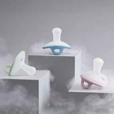 Mombella Silikonowy smoczek uspokajający Grzybek Lavender Fog
