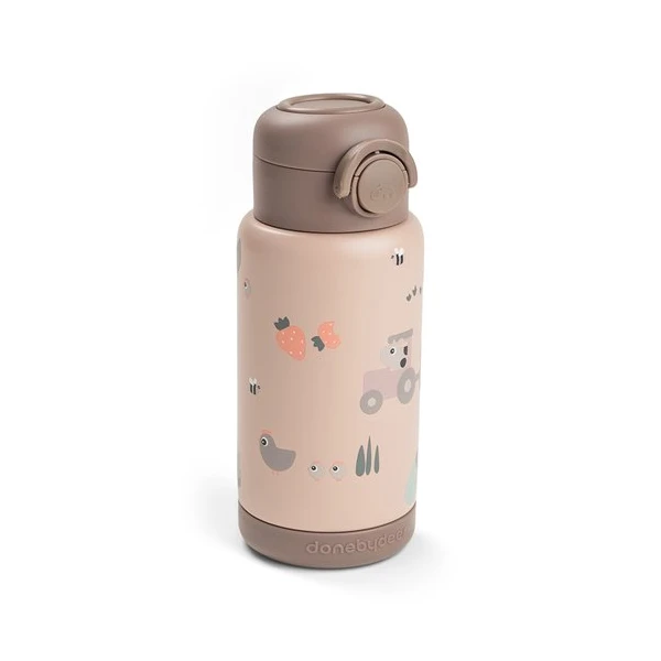 Done by Deer Butelka Termiczna ze Słomką 340ml Tiny Farm Powder