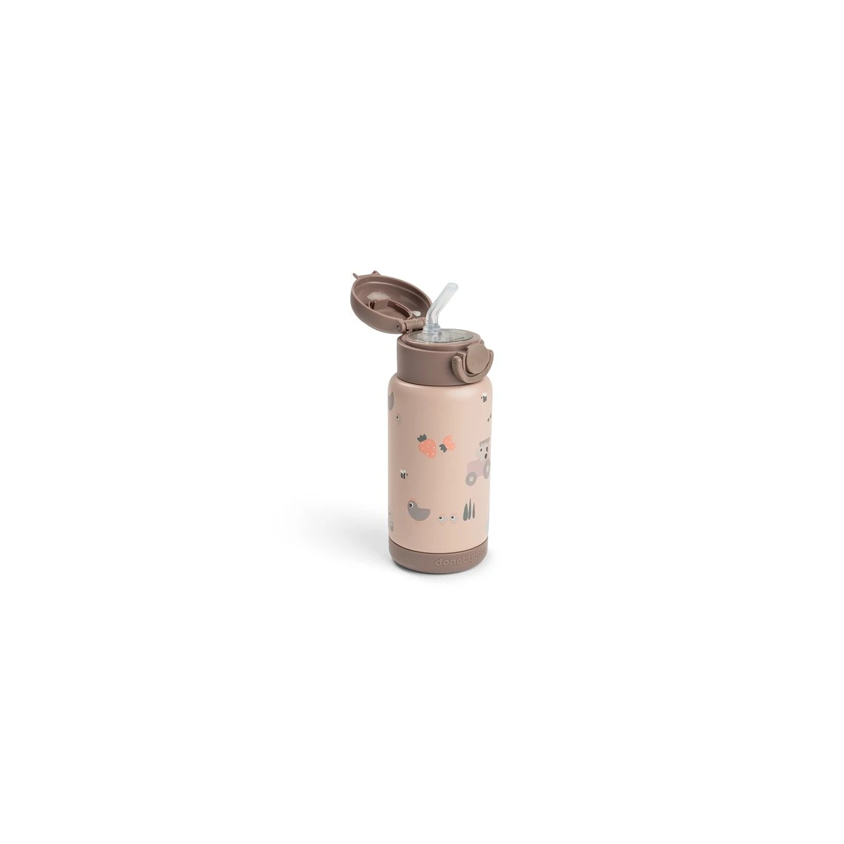 Done by Deer Butelka Termiczna ze Słomką 340ml Tiny Farm Powder
