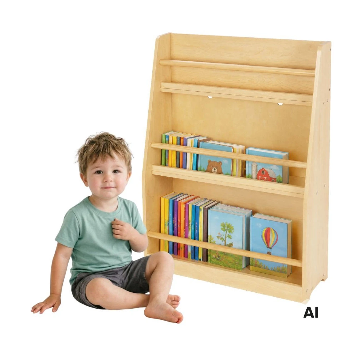 TOOKY TOY Drewniany Regał Na Książki