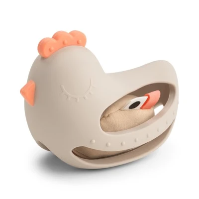 Done by Deer Gryzak Zabawka do Chwytania Kurka Clucky z Grzechotk