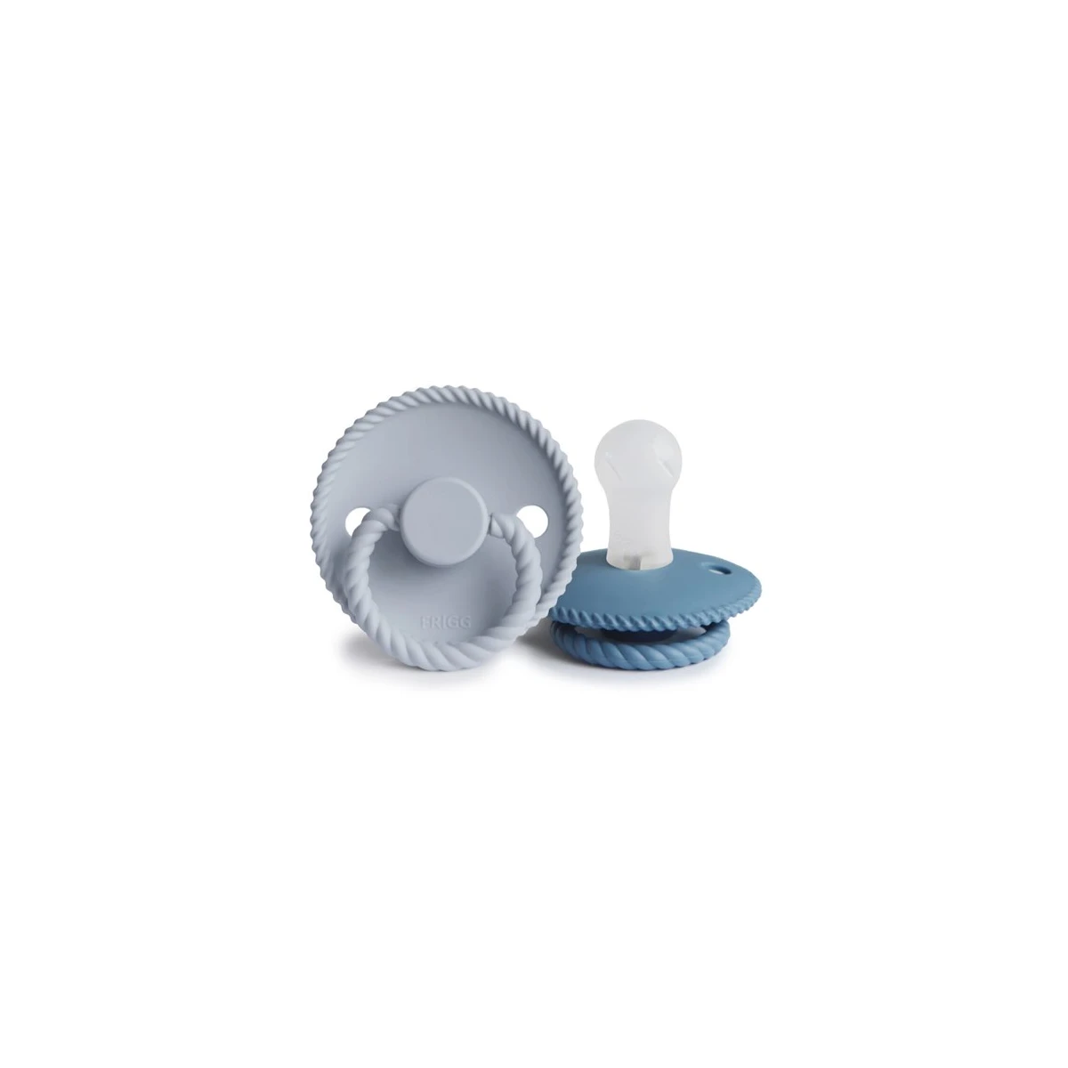 FRIGG Rope Smoczek uspokajający 2-pak silikon 6-18m Powder Blue /
