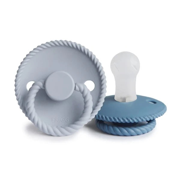 FRIGG Rope Smoczek uspokajający 2-pak silikon 6-18m Powder Blue /