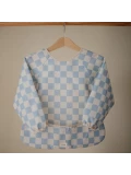 Mushie Śliniak z Rękawami Blue Check