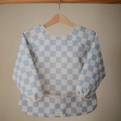 Mushie Śliniak z Rękawami Blue Check