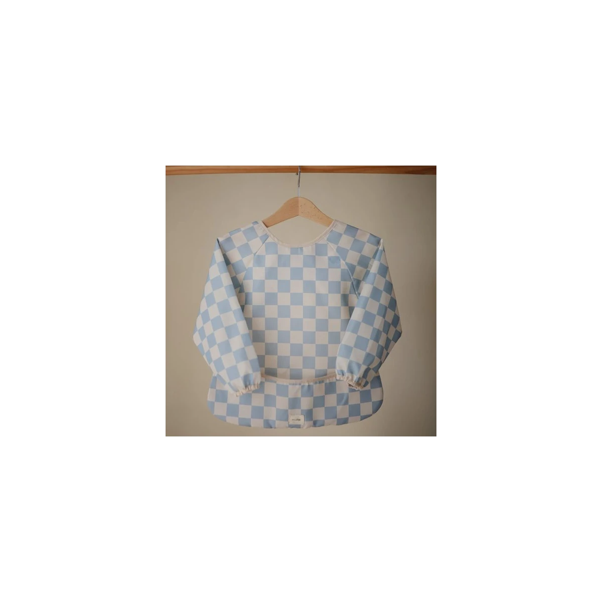 Mushie Śliniak z Rękawami Blue Check