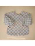 Mushie Śliniak z Rękawami Blue Check