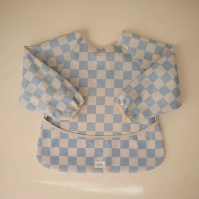 Mushie Śliniak z Rękawami Blue Check
