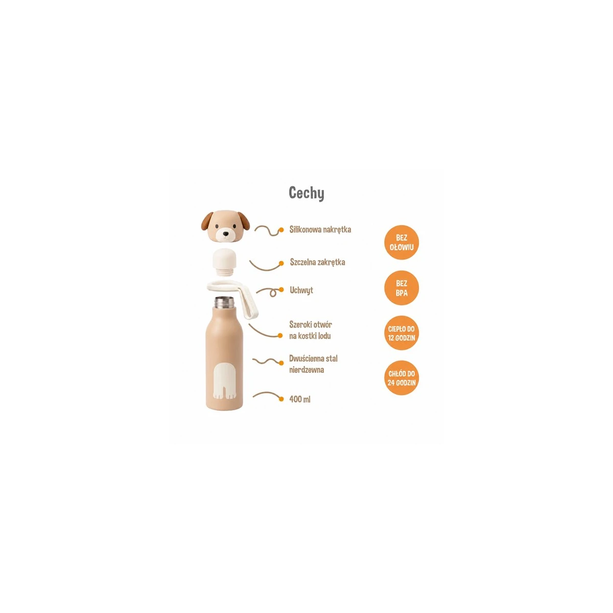 Zazu Fun Butelka termiczna Pies 400 ml