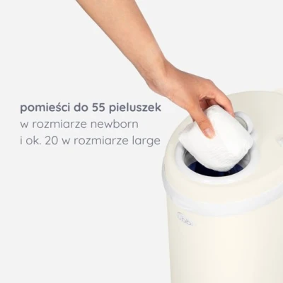 Ubbi Stalowy Kosz na Pieluchy Matte Ivory