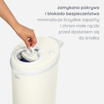 Ubbi Stalowy Kosz na Pieluchy Matte Ivory