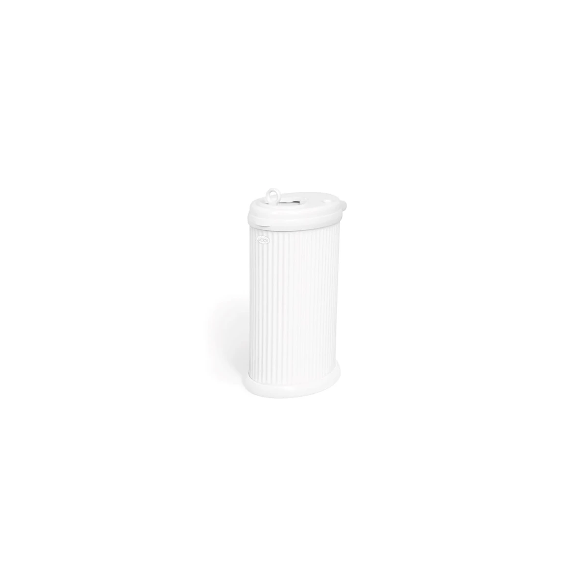 Ubbi Stalowy Kosz na Pieluchy Ryflowany White