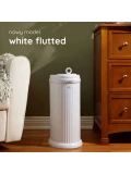 Ubbi Stalowy Kosz na Pieluchy Ryflowany White