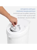 Ubbi Stalowy Kosz na Pieluchy Ryflowany White