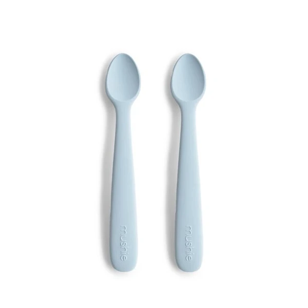 Mushie Łyżeczki do Karmienia Niemowląt 2-pak Powder Blue
