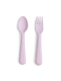 Mushie Sztućce dla dzieci łyżka i widelec Soft Lilac