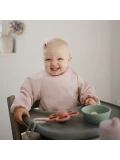 Mushie Śliniak z rękawami Blush