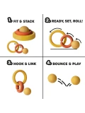 Oli & Carol Naturalna Zabawka Sensoryczna 4w1 Evolutive Capsule