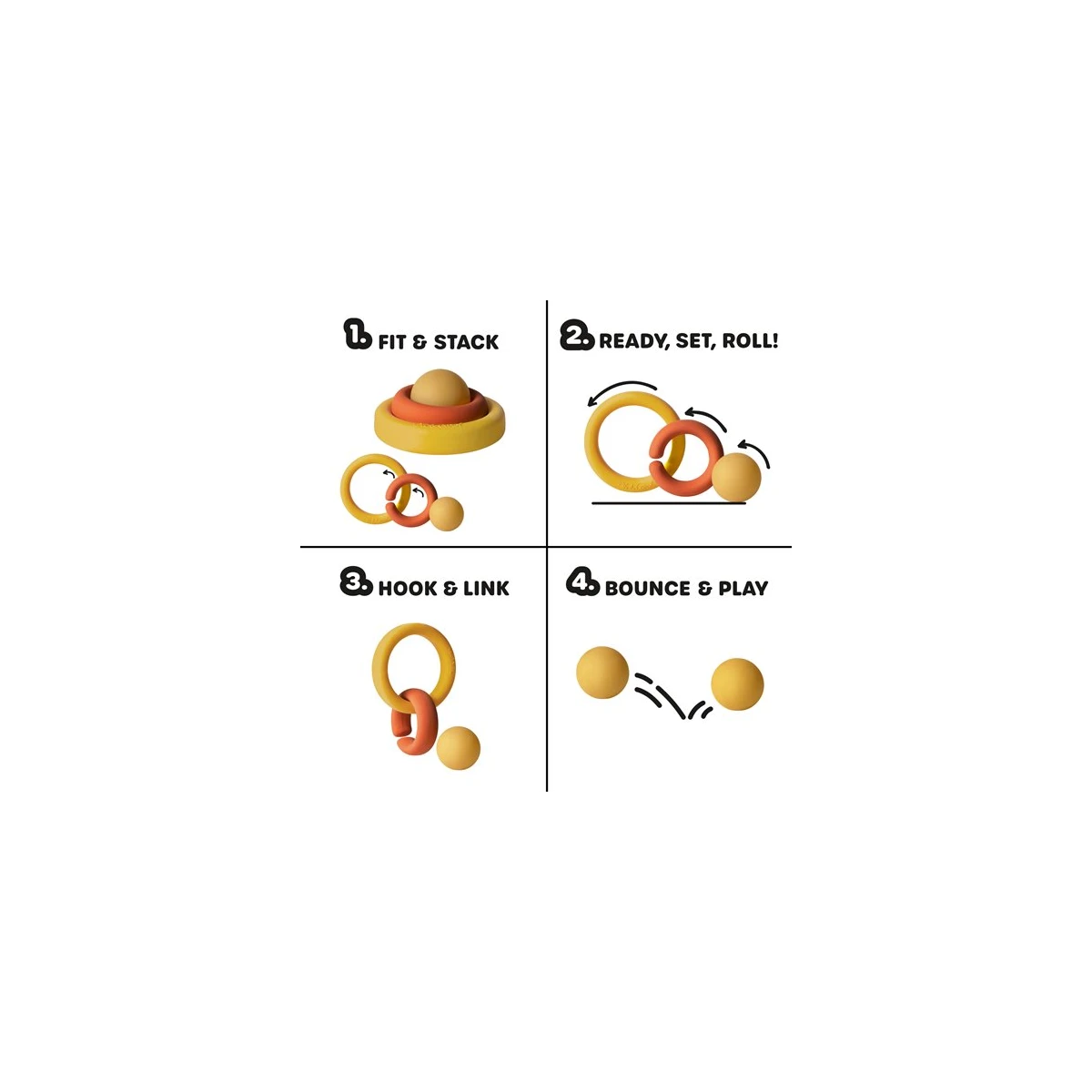 Oli & Carol Naturalna Zabawka Sensoryczna 4w1 Evolutive Capsule