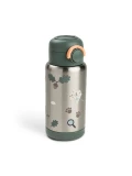 Done by Deer Butelka Termiczna ze Słomką 340ml Tiny Trails Green