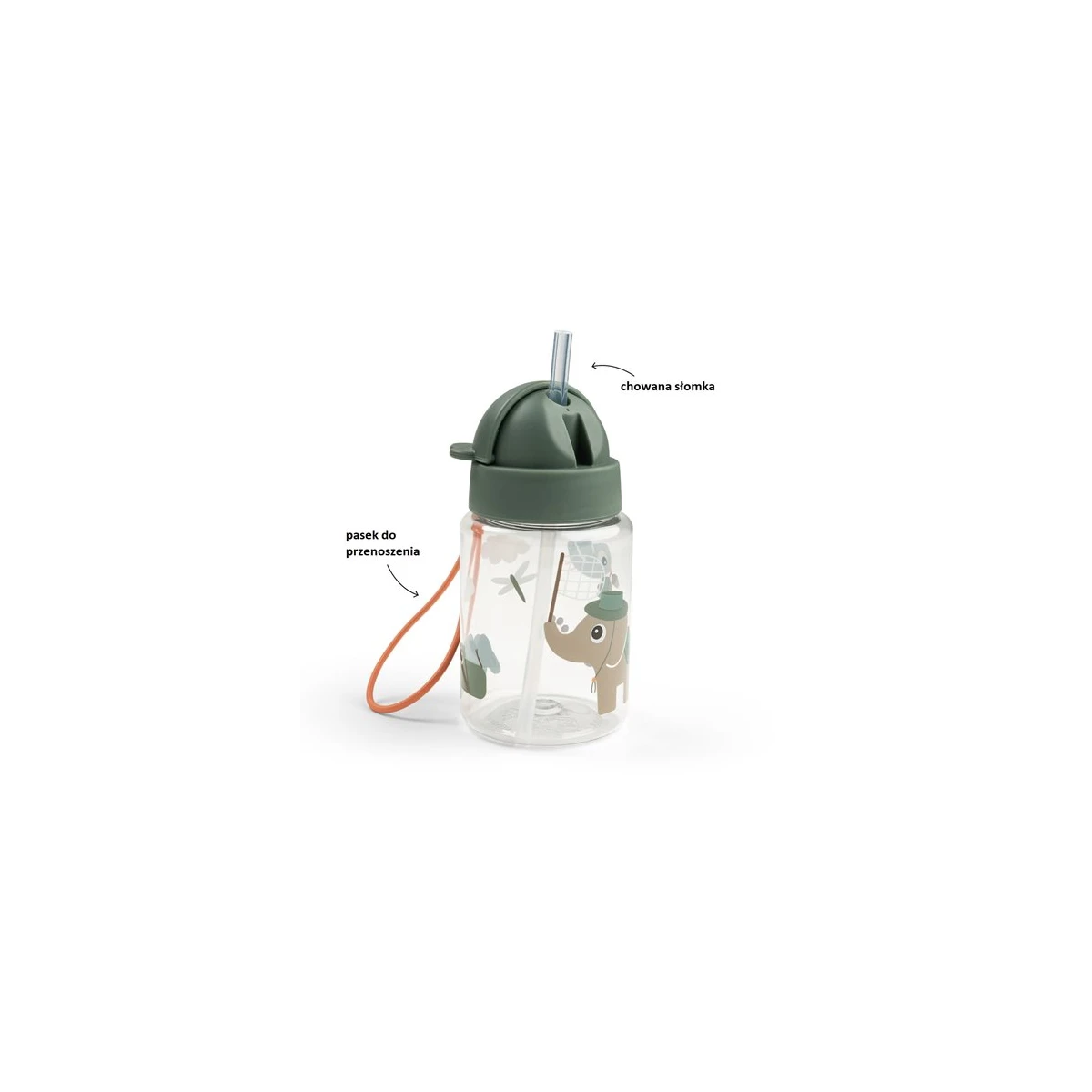 Done by Deer Bidon dla Dziecka 280ml Tiny Trails Green