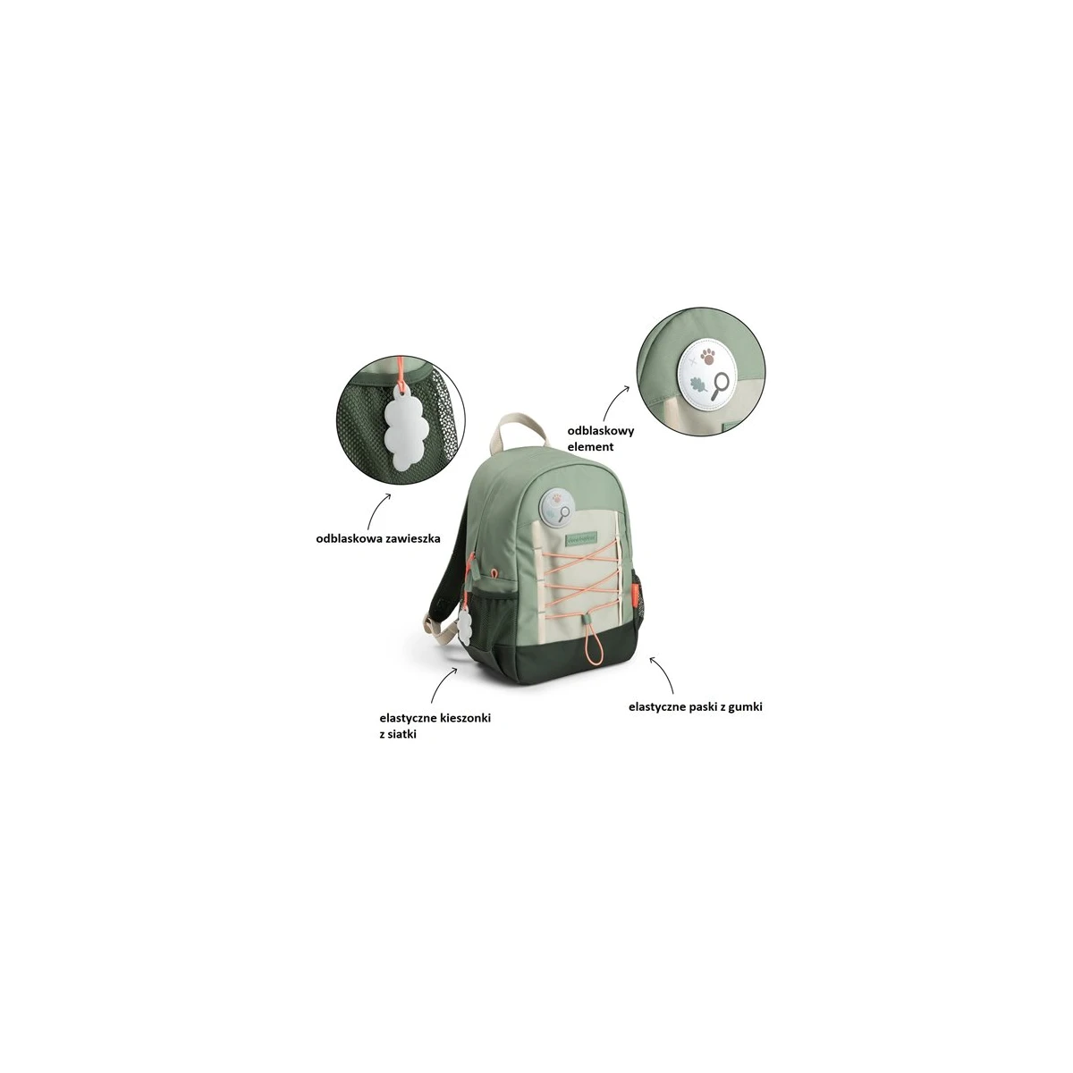Done by Deer Plecak dla Dziecka Junior 13 l Tiny Trails Green